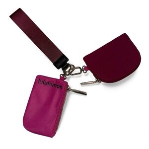 Lululemon Pink and Burgundy Wristlet Set
